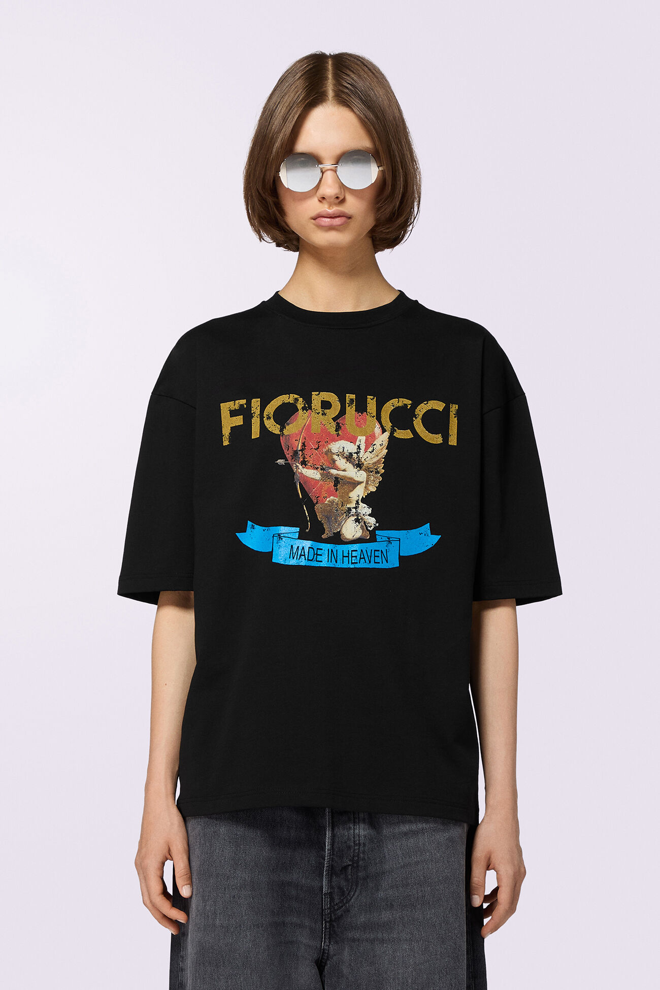 Rock Cupid Logo Relaxed T-Shirt Black